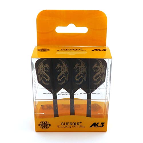 CUESOUL ROST personalisierte integrierte Dartpfeile Schäfte und Darts Flights Medium, Set von 3 Stück Drachen Pattern (CSAK-5JL1-L)