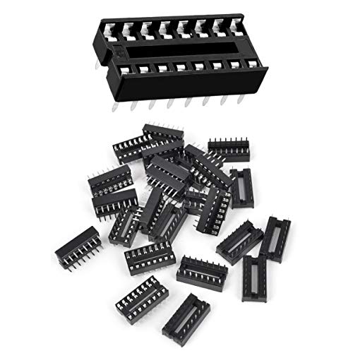 Youmile 50PACK DIP IC Sockel 16 Pin DIP-8 2.54MM IC Sockel Adapter Lötanschluss