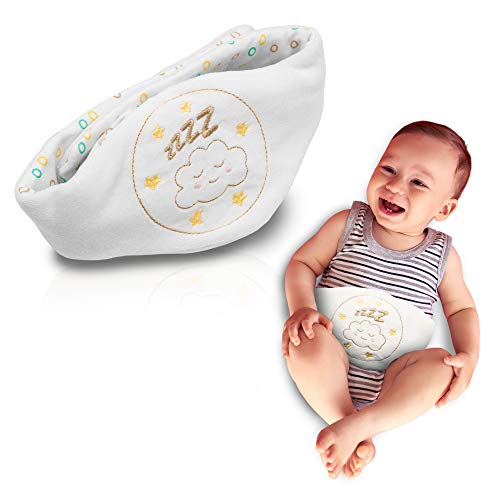 Babyjem Kirschkernkissen - Größenverstellbarer Wärmekissen für Babys - Dinkelkissen ideal geeignet bei Bauchschmerzen & Blähungen - Körnerkissen aus 100% Baumwolle Weiß