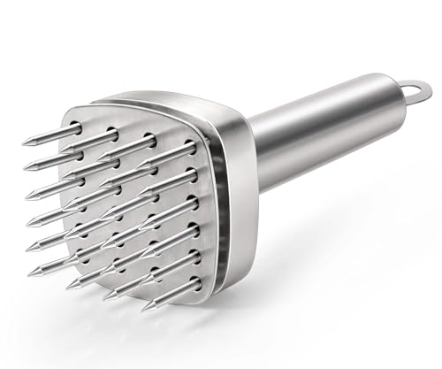 Aliglow 304 Edelstahl Fleischklopfer Nadel Fleisch Hammer Hammer Werkzeug Pounder Zum Zartmachen und Schlagen von Steak, Rindfleisch, Schweinefleisch, Huhn, BBQ und Geflügel