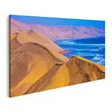 islandburner Bild auf Leinwand Atlantischer Ozean Bewegte Sanddünen Namibia Westküste Riesiger Sandwichhafen Te Bilder Wandbilder Poster AHUC-1P