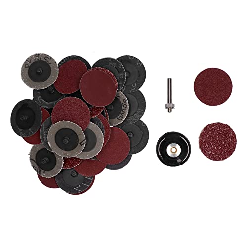 2-Zoll-Schleifscheiben, 40-teiliges Lock-Schleifpapier, 1/4-Zoll-Halter, Schleifpapier-Set, Schleifpapierscheiben, Schleifscheibe für Hartholz, Spanplatten, Faserplatten,