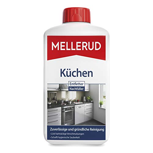 MELLERUD Küchen Entfetter Nachfüller | 1 x 1 l | Effektives Mittel zum Entfernen von Fett und Verkrustungen in der Küche u. v. m.