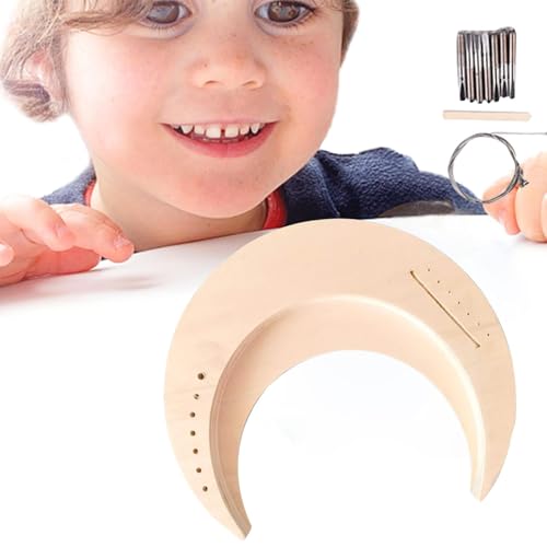 Harp Lyre Set – Bastelset Lyre für Anfänger aus Holz, Zubehör zur Herstellung von Musikinstrumenten | Lustiges Saiteninstrumenten-Set für Musikliebhaber, Lerngeschenk,