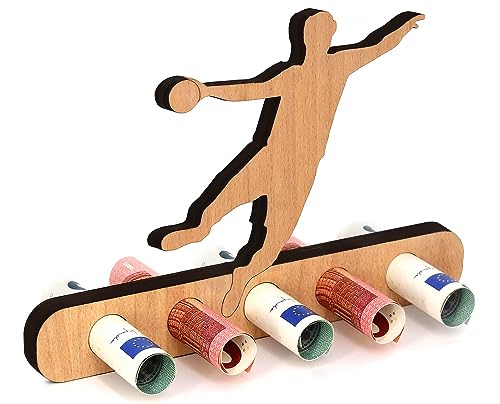 Giftota - Originelle Geburtstag Geldgeschenk Holz - Geschenk für Handballer, Handball Fans, Handballtrainer - Handball Geldgeschenk - Geschenke aus Holz - Geschenke Geldgeschenk für Frauen & Männer