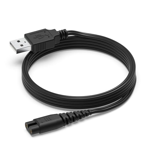 Hafiuege 5W USB A ladegerät Kabel für Hatteker Rasierer, 1.5M Netzteil Ladekabel kompatibel mit RFC-588 RFC-598 RFC-690 RFC-692 RFC-696 RSCX-7568, für Beard Trimmer, Epilierer, Bartschneider