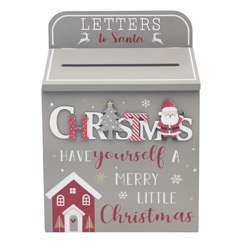 Lesser & Pavey Briefkasten "Letter to Santa" – 30 cm x 20 cm x 10 cm – Geschenkidee für Weihnachten – Weihnachtsbriefkasten, UK-Design, Weihnachtspostkasten