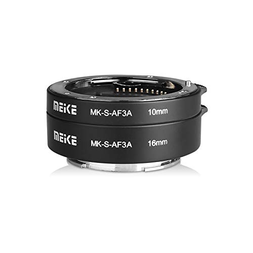 Meike MK-S-AF3A Metall Autofokus Makro Verlängerung Adapter für Sony E-mount Ring 10mm 16mm Kamera den Mirrorless Nex3 Nex5 Nex6 A6000 A6300 A6400 A6500 A7II A9 etc