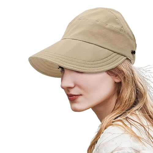 Kinder Schirmmütze Jungen den Sommer, Strand, Hut für Damen und Herren, leicht, atmungsaktiv, Sonnenschutz für Outdoor-Reisen Sonnenhut Größe 51 (Khaki, One Size)