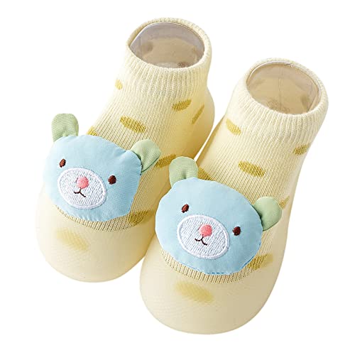 Baby Socken Kleinkinder Schuhe Baby Boden Socken Mesh Atmungsaktive Stricken Sockenschuhe Niedlichen Cartoon Muster Lauflernschuhe Rutschfeste Socken Indoor Babyschuhe