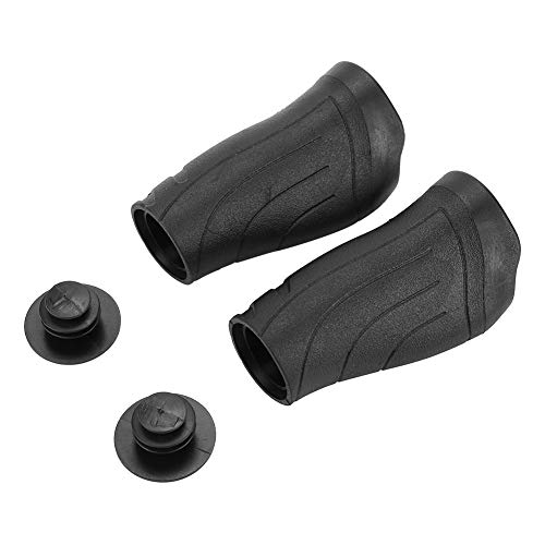 VGEBY Fahrradgriffe, Kunststoff, Kurz, Lang, Fahrradlenker, Lenkergriffe für Falträder, Mountainbikes (Black)