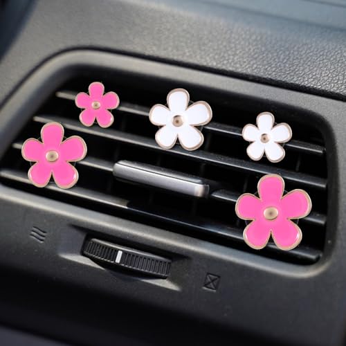 8 Stück Gänseblümchen Blume Auto Lufterfrischer Clip Auto Diffuser Mit 8 Stück Aromatherapie Tabletten Auto Lüftung Sschlitze Deko Autozubehör Innenraum Deko Aromatherapie Ätherisches Öl Diffusor