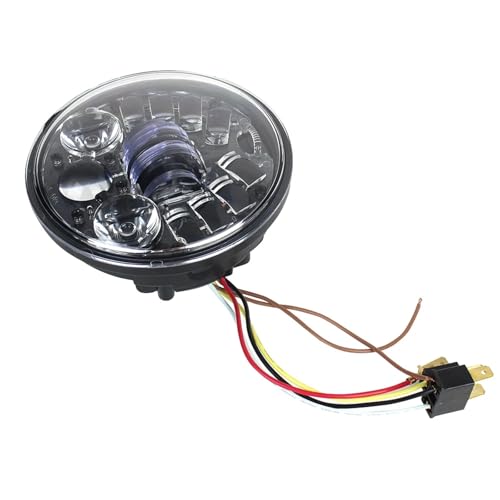 LED-Scheinwerfer, 14 cm (5,75 Zoll), schwarz, 14 cm (5 3/4 Zoll), LED-TDRL-Blinker, Motorradscheinwerfer, kompatibel mit Sportster 883 XL883 FXCW