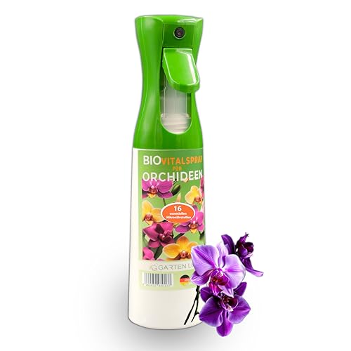 Garten Lux BIO Vitalspray für Orchideen mit 16 Spurennährstoffen zum Orchideenpflege sprühen anwendungsfertiges Hochester 300ml