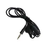 Hemobllo Audio-Verlängerungskabel Gitarrenkabel Kopfhöreranschlussadapter Kontrolle zu aux speaker cables lautsprecherkabel Aux-Kabel für Telefon zusätzliches Audio-Stereokabel PVC Black