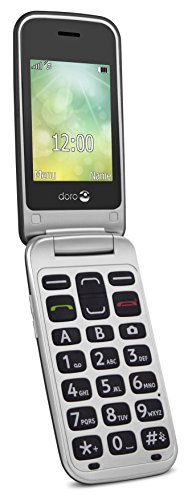 Doro 2424 GSM Mobiltelefon im eleganten Klappdesign Graphit/Silber