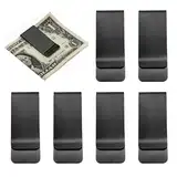 Geldklammer,Geldklammer Herren,Geldscheinklammer,Money Clip,Geldspange,Geldklammer Edelstahl,Geldscheinklammer,SchwarzGeldclip,Geldspange Metall Herren Damen Geld Klammer,6 Stück