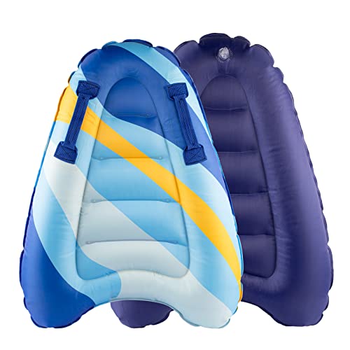 Aufblasbares Bodyboard Tragbares Bodyboard Kinder mit Griffen,Faltbar Schwimmenboard 75 x 65 x 15 cm I Surfboard Kinder zum Strandsurfen Pool Schwimmen Sommer Wassersport