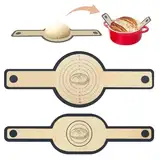 FENGQQKJ 2 Stück Silikonbackmatte Backmatte Silikon Rund Brot-Backmatte Oval Brotschlinge Antihaftbeschichtet, mit Langem Griff Silikon-Brotschlinge für Dutch Oven Küche