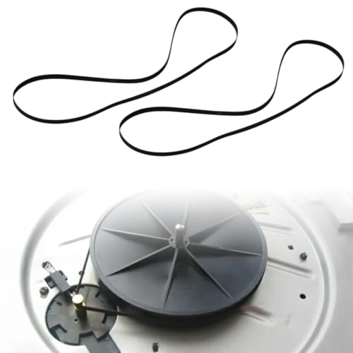 2 Stück Antriebsriemen für Plattenspieler, Ersatzgürtel 270 mm für Phonograph, Plattenspieler Gummiband, Recorder Riemen, Plattenspieler Gürtel