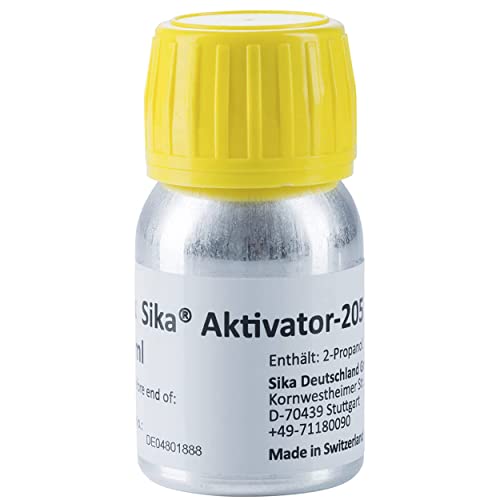 Sika – Haftreiniger auf Lösemittelbasis – Sika Aktivator-205 Transparent – für nicht poröse Untergründe – zur Reinigung von Klebeflächen – 30 ml