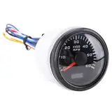Drehzahlmesser, 52 Mm 2 -Zoll -Auto 6000 U/Min Automobilmesser mit Stunde Meter, 7 Farb Hintergrundbeleuchtung Drehzahlmeter -Kit für LKW (Schwarzes Zifferblatt schwarzer Abdeckung CX6227B)
