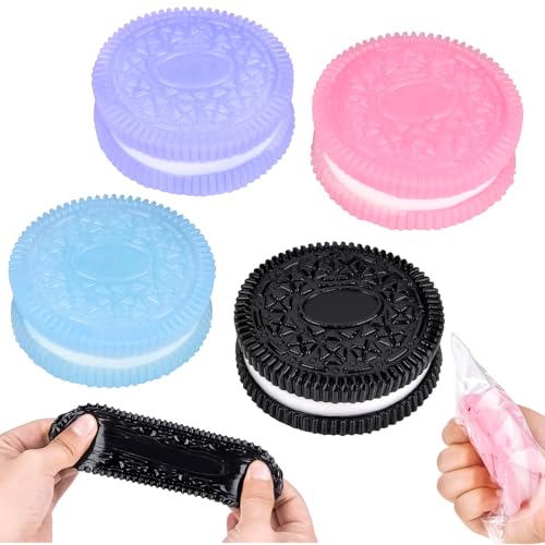 4 Stück Biscuit Stress Relief Toy, Keks Stressabbauspielzeug, Ultraweiches Dekompressions Entlüftungsspielzeug, Keks Stressabbau Spielzeug, Cookie Stress Relief Toy für Angst, Antistress Spielzeug