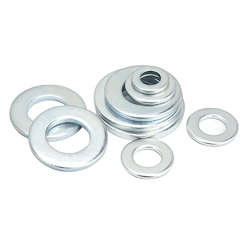 Schwarze gehärtete Unterlegscheibe der Güteklasse 8,8 aus Metall, verdickte Möbeldichtungsscheiben(Zinc Plated,M8x16x1.5 (50pcs))