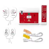 Universal AED Trainer Deutsch, XFT-120C AED Trainingsgerät 10 Verschiedene Szenarien Deutsch&Englisch Sprachansagen mit Fernbedienung AED-Trainer mit CPR Lehrgerät für Erste-Hilfe-Schulungen