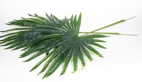 2 Stück Großer Fächerpalmwedel 95x50cm GA künstlicher Palmwedel Palmenblatt Fächerpalme Wedel Fächerpalmblatt