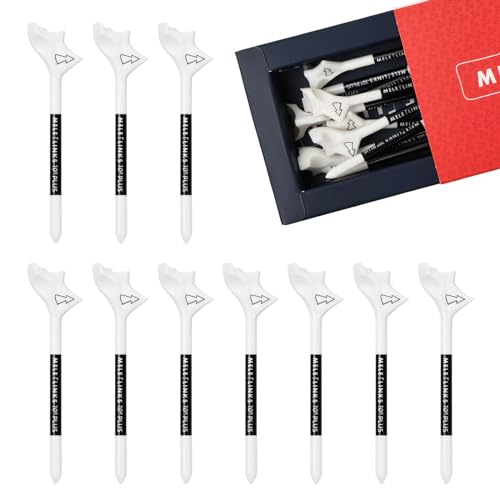 Rundago 10 Stück Performance Golf-Tees 8,3 cm, Golf-Tees Unzerbrechlich, Personalisierte Golf-Tees, 10 Grad, Kunststoff, Professionell, Golfzubehör für Professionelles Golfen im Freie