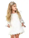 Mädchen Kleid Kinder Kleider Baumwolle Einfarbig Weihnachten Langarmkleid A-Linie Freizeitkleid Festlich Prinzessin Herbst Winter Swing Kleid