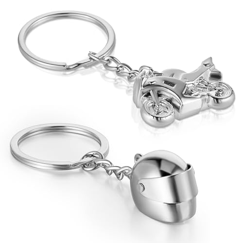 GEEHUA Motorrad & Motorradhelm Schlüsselanhänger, Metall Auto Keychain Anhänger Deko Motorradfahrer Geschenkidee Biker Geschenk Schlüsselanhänger Anhänger Feiertagsgeschenke