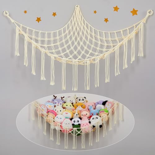 MHJY Kuscheltier Aufbewahrung Spielzeug Aufbewahrung Netz Stofftier Hängematte Kuscheltiernetz Kinderzimmer Deko Hängend Organizer für Schlafzimmer