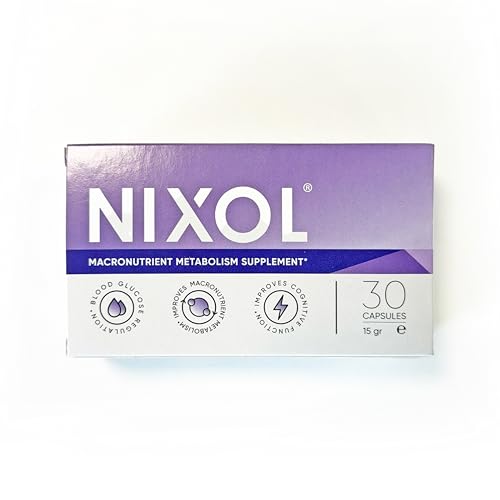 NIXOL Makronährstoff-Stoffwechselunterstützung mit Apfelessig, Guarana-Extrakt, Inulinpulver aus Topinambur zur Unterstützung des Körpers, 30 Kapseln (1 Packung)