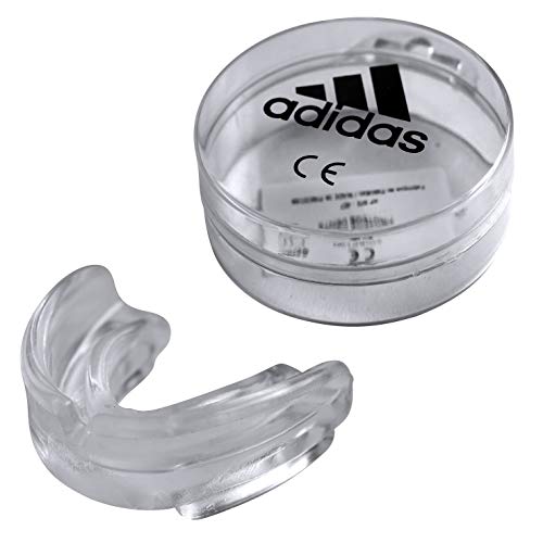 adidas Erwachsene Double CE Senior Mundschutz, Transparent, One Size