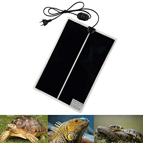 PeSandy Reptil Heizmatten, 42x28CM Nicht-klebendes Terrarium Heizkissen für Reptilien Schildkröten Schlangen Eidechse Gecko Einsiedlerkrebs Amphibien - Abnehmbares Unter Tank Reptil Heizmatte