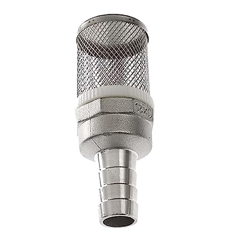 Saugfilter, Filterfußventil, Schlauchwasserfilter, Rückschlagventil, 1 Stück 15 mm, 16 mm, 20 mm Schlauchfilter, Gartenbewässerungsrohr, Autowaschpumpe, Edelstahl-Filternetz, Netz-Wasserfilter (Farbe: