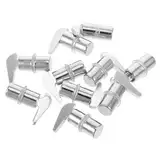 MAGICLULU 10 Stück Schichtstent Metalllagerregale Regalhaken aus Metall Verstellbares Regal aus Stahl Schrank Regal unterstützung Wandregal-Clips Verstellbare Regalhalterungen Eisen Silber