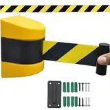 VEXIGO Einziehbare Barriere zur Wandmontage, ausziehbares Warteschlangenband zur Wandmontage, 2/3/5/10 m für Einzelhandelsgeschäfte auf Parkplätzen im Freien(10M/32.8FT)