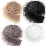 4pcs Maske DIY Therian Kit Faux Fuzzy Fabric 59 Therian Maske für Halloween -Maske, die leicht zu schneiden sind, weich Craft Furr Trimm Fuzzy Stoff, Faux Furr Therian Accessoires für DIY Gear M