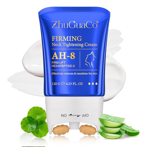 Ah-8 Neck Firming Cream, Ah-8 Hals Straffende Cremes Roller mit Hexapeptide, Moisturizing Neck Cream with Roller, Straffende Creme für den hals, Anti-aging-creme für hals und dekolleté