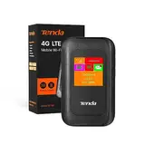 Tenda 4G185 Mobiler WLAN Router(4G/LTE CAT4 150Mbps im Download,50Mbps im Upload)tragbarer Hotspot, MiFi, 2100mAh Akku, Plug&Play, Farbbildschirm, kompatibel mit allen europäischen SIM Karten, Schwarz