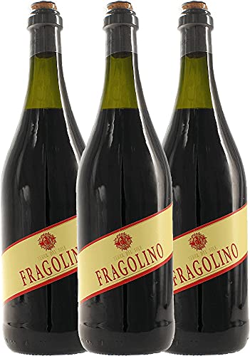 Fragolino Rosso von Terre del Sole - Weinhaltiges Getränk 3 x 0,75l VINELLO - 3er - Weinpaket inkl. kostenlosem VINELLO.weinausgießer