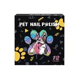 Hunde-Nagellack, schnell trocknend, wasserfest, lichtbeständig, haustierfreundliches Pflegezubehör für Welpen, Kätzchen, kleine Tiere (sicher, lebendig), 14,6 x 14,5 x 1,5 cm