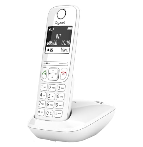 Gigaset AS690 - Schnurloses DECT-Telefon - großes, kontrastreiches Display - brillante Audioqualität - einstellbare Klangprofile, Freisprechfunktion - Anrufschutz, weiß [Deutsche Version]