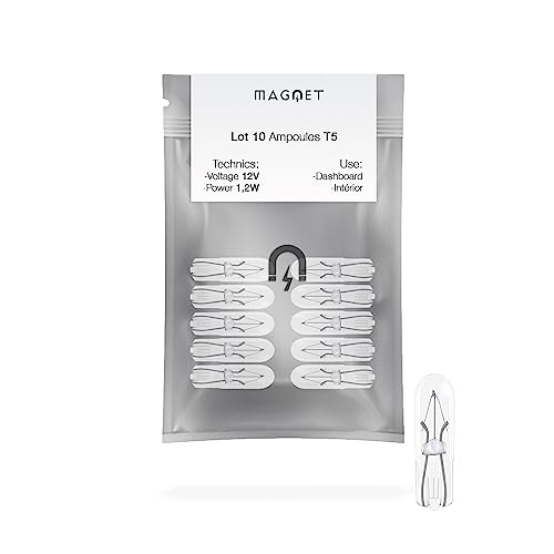 Magnet Pack 10 Wedge Halogenbirnen 12V 1.2W T5 w2x4.6d Armaturenbrett - Auto und Motorrad