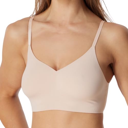 Schiesser Damen Spaghettiträger Mit Herausnehmbaren Pads - Invisible Soft Bustier, Sand_179821, 38 EU