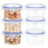 Kssvzz 6 Pack 300ML Frischhaltedosen mit Deckel Luftdicht, Plastikschüssel Auslaufsicher, Meal Prep Boxen, Stapelfähig und Langlebig