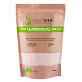 GreatVita Bio Flohsamenschalen 500g, ballaststoffreiche indische Flohsamen-Schalen